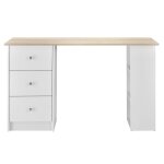 Bureau table poste de bois blanche 120 x 49 x 72 cm