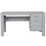 Bureau avec tiroir pin bross bton gris