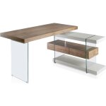 Bureau verre bois fonc