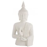 Buste de bouddha zen en résine blanc 62x42x124 cm Buste de bouddha zen en résine blanc 62x42x124 cm