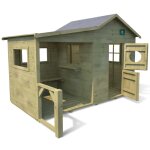 Cabane en bois trait enfant avec prau