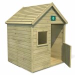 Cabane en bois trait d'extrieur avec plancher