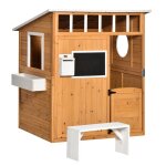 Cabane de jardin en bois pour enfant porte et fen�tres bois naturel