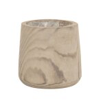 Cache - pot bois de paulownia + plastique h23cm Cache - pot bois de paulownia + plastique h23cm