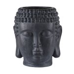 Cache - pot bouddha en ciment gris anthracite h52 Cache - pot bouddha en ciment gris anthracite h52