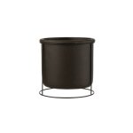 Cache - pot en c�ramique noir 17x17x17 cm