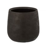 Cache - pot en cramique noir 23x23x22 cm