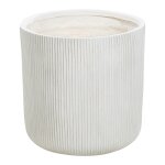 Cache - pot d'extrieur en cramique blanc h45