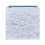 Cache - pot d'extrieur en cramique blanc h46