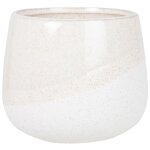 Cache pot en grès beige h14 Cache pot en grès beige h14