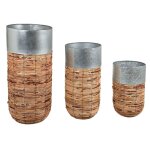 Cache - pots haut en rotin paolo (lot de 3)