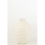 Cache - pot oval en poterie blanc 35x35x52 cm Cache - pot oval en poterie blanc 35x35x52 cm