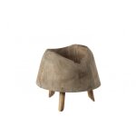 Cache - pot sur pieds en bois beige 17x17x17 cm Cache - pot sur pieds en bois beige 17x17x17 cm