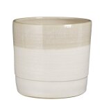 Cache - pot en terre cuite creme d26 Cache - pot en terre cuite creme d26