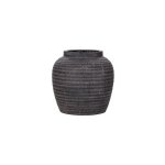 Cache - pot en terre cuite gris d31. 5 Cache - pot en terre cuite gris d31. 5