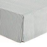 Cache - sommier en coton de 30 cm de haut aqua marine 180x200 cm