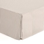 Cache - sommier en coton de 30 cm de haut beige 150x200 cm
