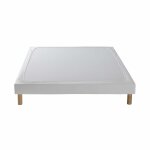 Cache sommier coton jersey blanc 140x190