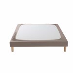 Cache sommier coton jersey taupe 180x190