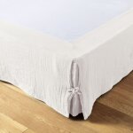 Cache sommier gaze de coton uni 140x190 cm