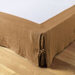 Cache sommier gaze de coton uni 160x200 cm
