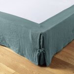 Cache sommier gaze de coton uni 180x200 cm