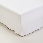 Cache sommier en lin blanc 90x200 cm