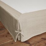 Cache sommier lin fran�ais unie 160x200 cm