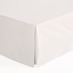 Cache - sommier uni en coton de 30 cm de haut blanc 140x200 cm