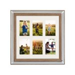 Cadre pour 6 photos argent