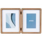 Cadre double vue en bois d'h�v�a 38x24 cm