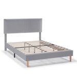 Cadre de lit rembourr 30 cm, 140 x 190 cm, gris clair