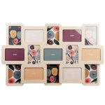 Cadre multivues 15 photos beige 75x46