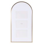 Cadre multivues arche 3 photos en aluminium dor 27x50
