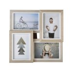 Cadre multivues bois et blanc 30x30cm