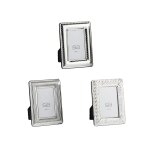 Cadre photo en acier argent 9x6