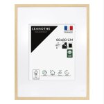 Cadre photo beige brut 60x80 cm verre acrylique avec passe - partout rs