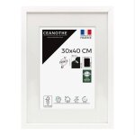 Cadre photo pais blanc 30x40 cm avec passe - partout bois reconstitu f