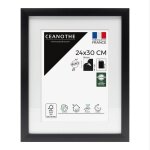 Cadre photo pais noir 24x30 cm avec passe - partout bois reconstitu fs