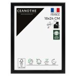 Cadre photo exposition noir 18x24 cm bois massif fsc
