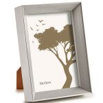 Cadre photo mural ou � poser argent� 10x15cm