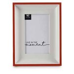 Cadre photo mural ou  poser blanc et rouge 10x15cm