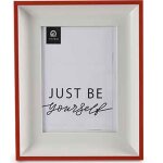 Cadre photo mural ou  poser blanc et rouge 13x18cm
