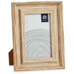 Cadre photo mural ou � poser couleur bois et dor� 10x15cm