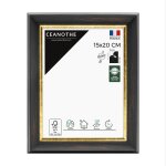 Cadre photo noir et finition dor 15x20 cm rsine recycle