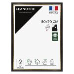 Cadre photo noir et finition dor 50x70 cm rsine recycle