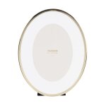 Cadre photo ovale en acier dor 11x16