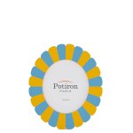 Cadre photo  poser ovale jaune 15x18, 5cm