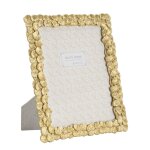 Cadre en rsine dore avec feuillets 25, 5x1, 8x30, 5 cm
