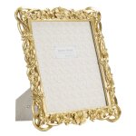 Cadre en rsine dore avec des fleurs tresses 27, 8x2, 5x33, 5 cm